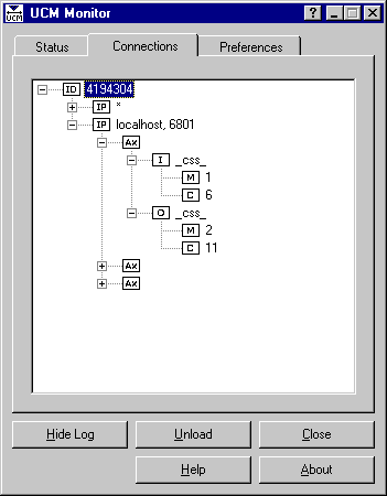 Monitor Connections Tab